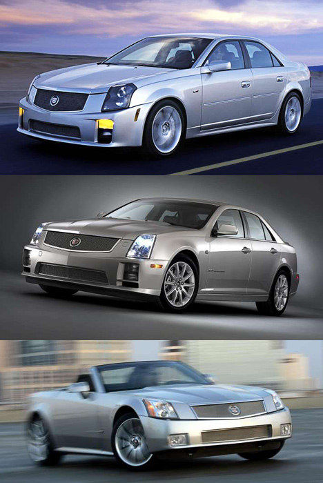    Cadillac          V Series: <nobr>CTS-V</nobr>, <nobr>STS-V</nobr>, <nobr>XLR-V</nobr> ( ).